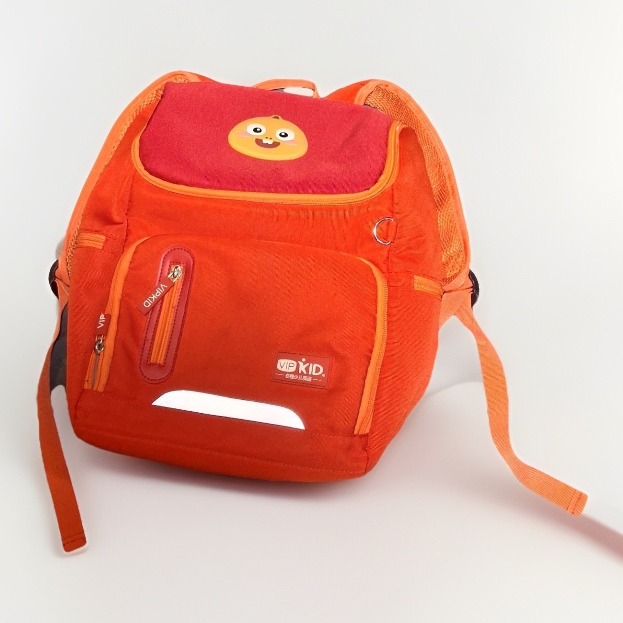 Vipkid Dino Orange And Red Backpack Storage Ipad,Tablet, Laptop